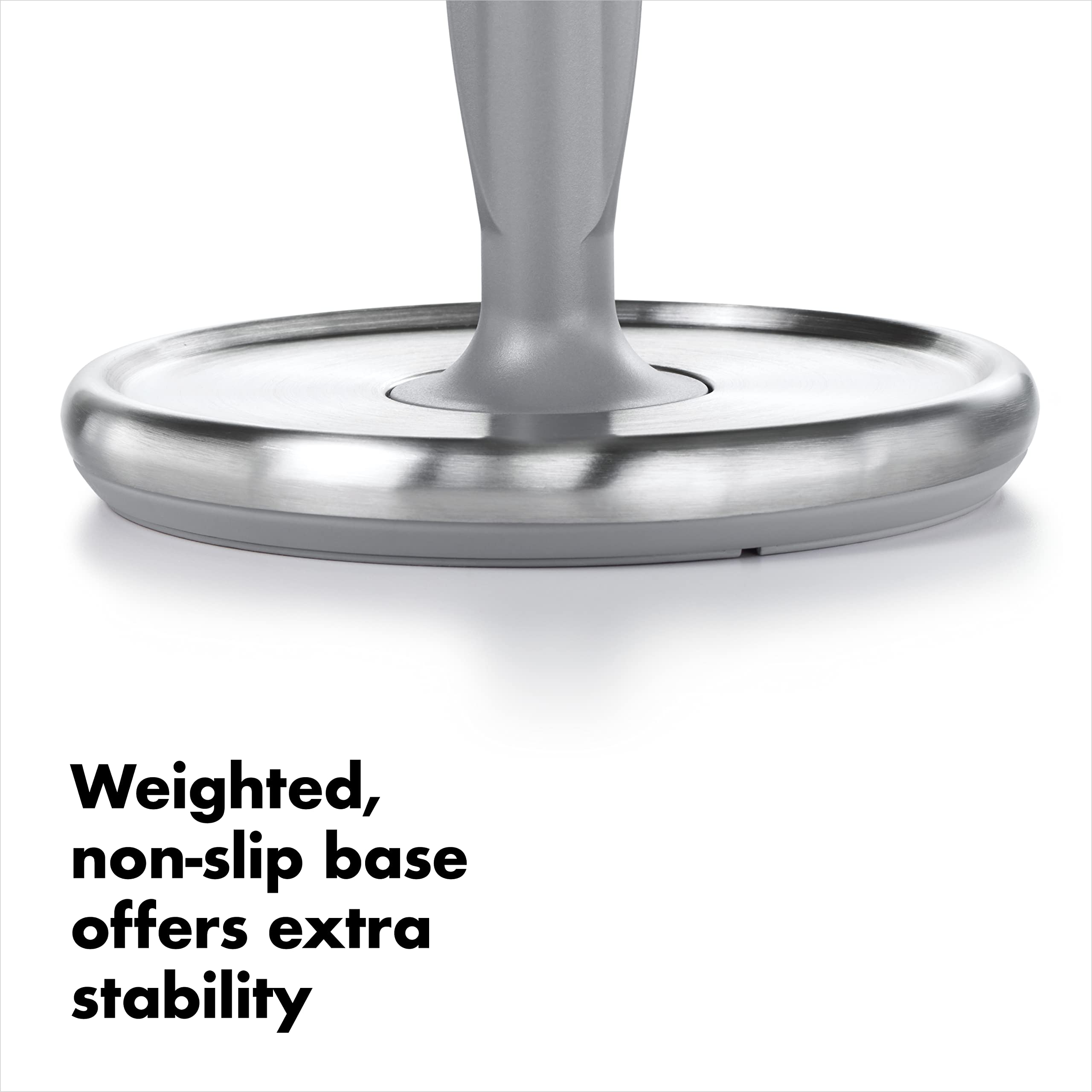 OXO Good Grips Steady Paper Towel Holder raised lip keeps towels contained