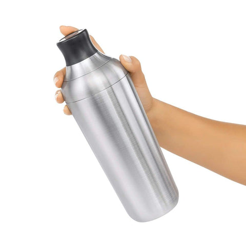 OXO Steel shaker 24 oz capacity ideal for entertaining and batching.