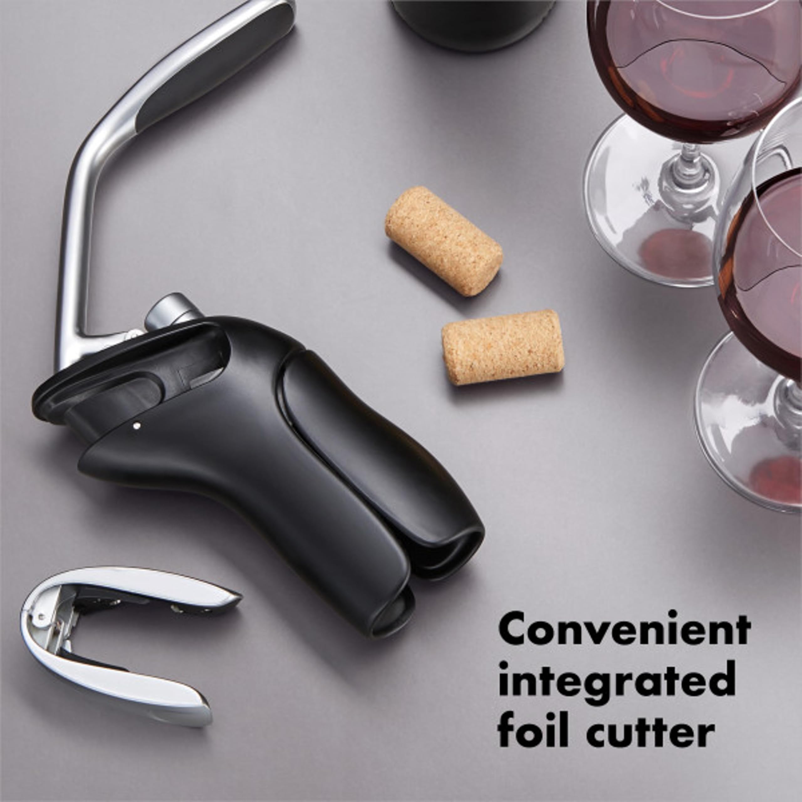 OXO Steel Corkscrew includes an extra non-stick screw for long-term use