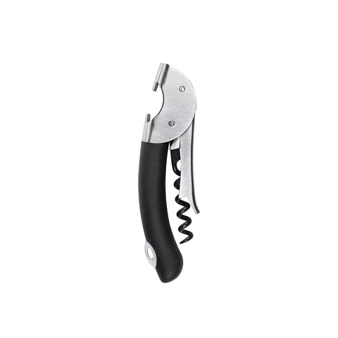 OXO Steel Double Lever Corkscrew opens cork smoothly for catering
