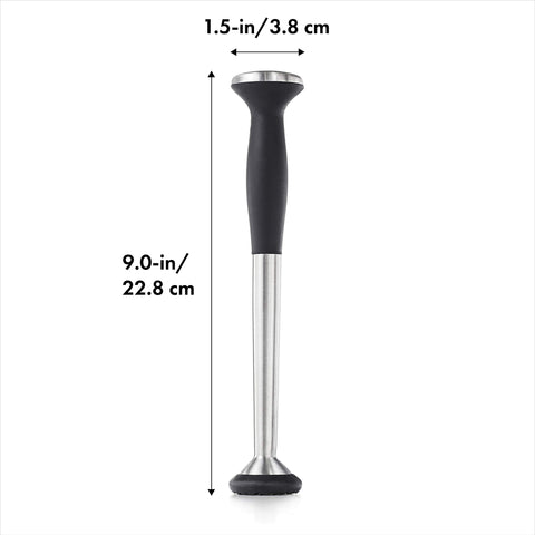 OXO SteeL Muddler die-cast zinc body ensures durable kitchen tool