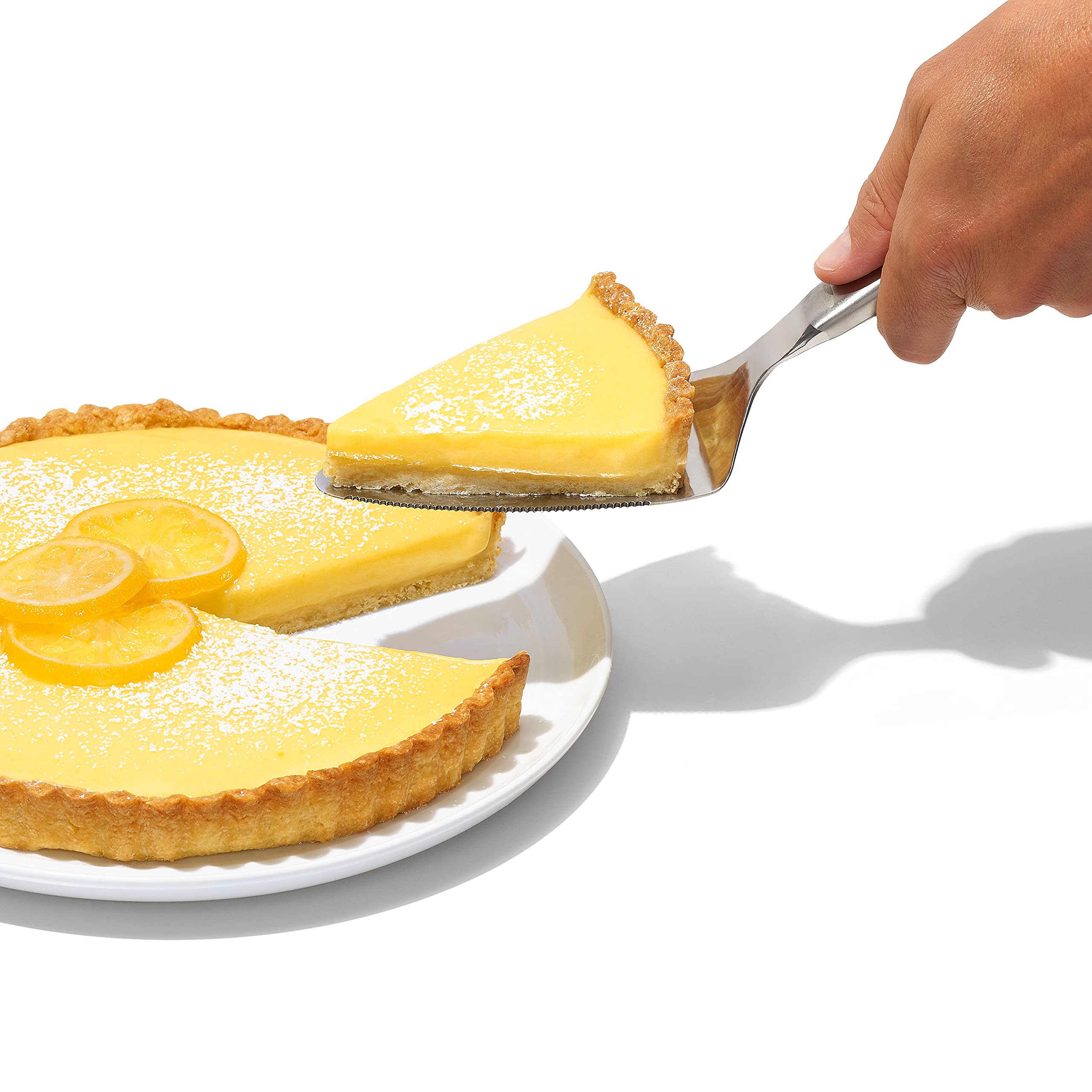 OXO Steel Pie Server dishwasher safe for quick cleanup after serving