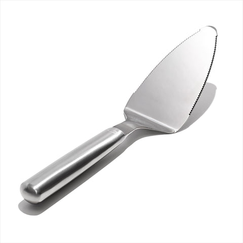 OXO Steel Pie Server stainless steel handle for comfortable grip