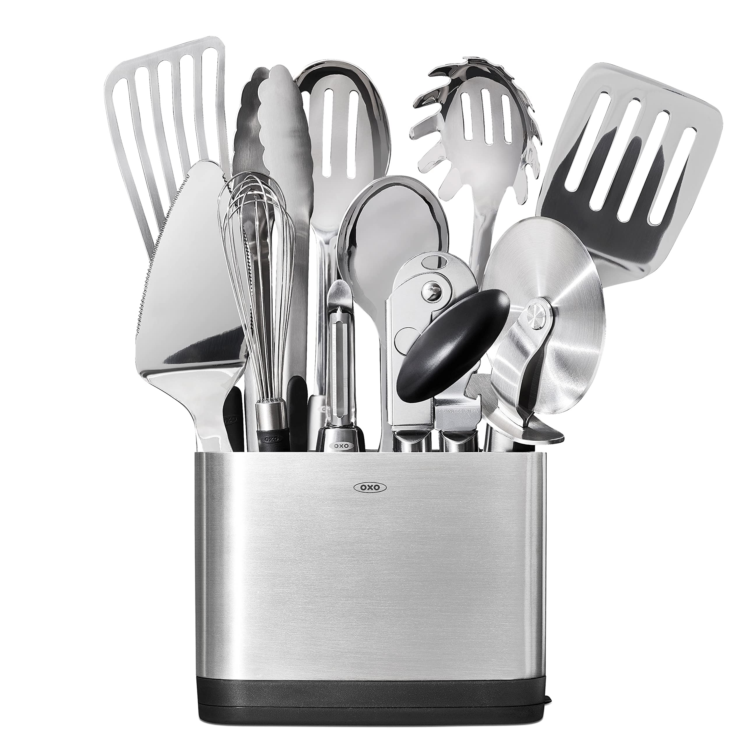 OXO Steel 15-piece spoon image for versatile prep and serving.