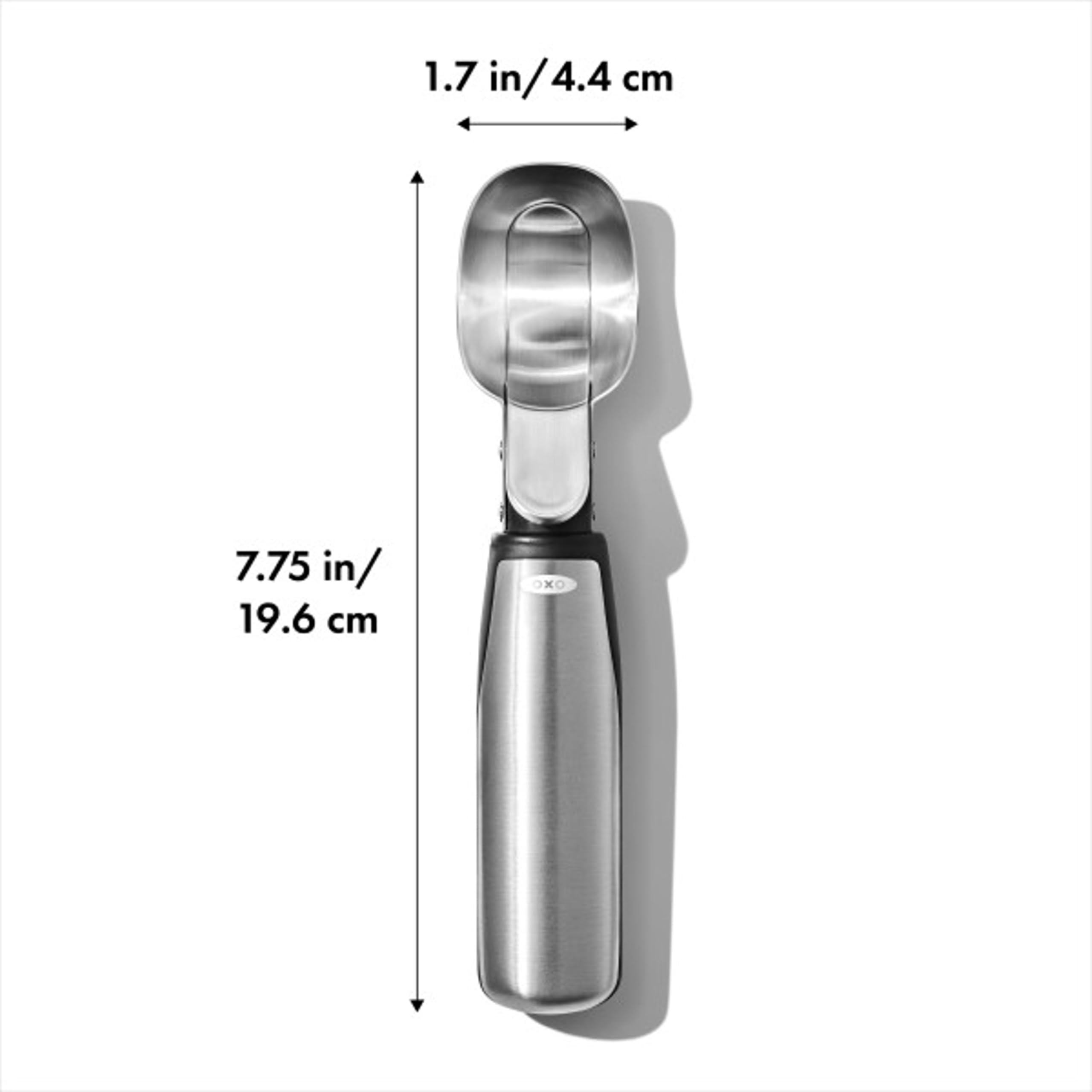 OXO Steel sleek design fits any kitchen and daily scooping needs.