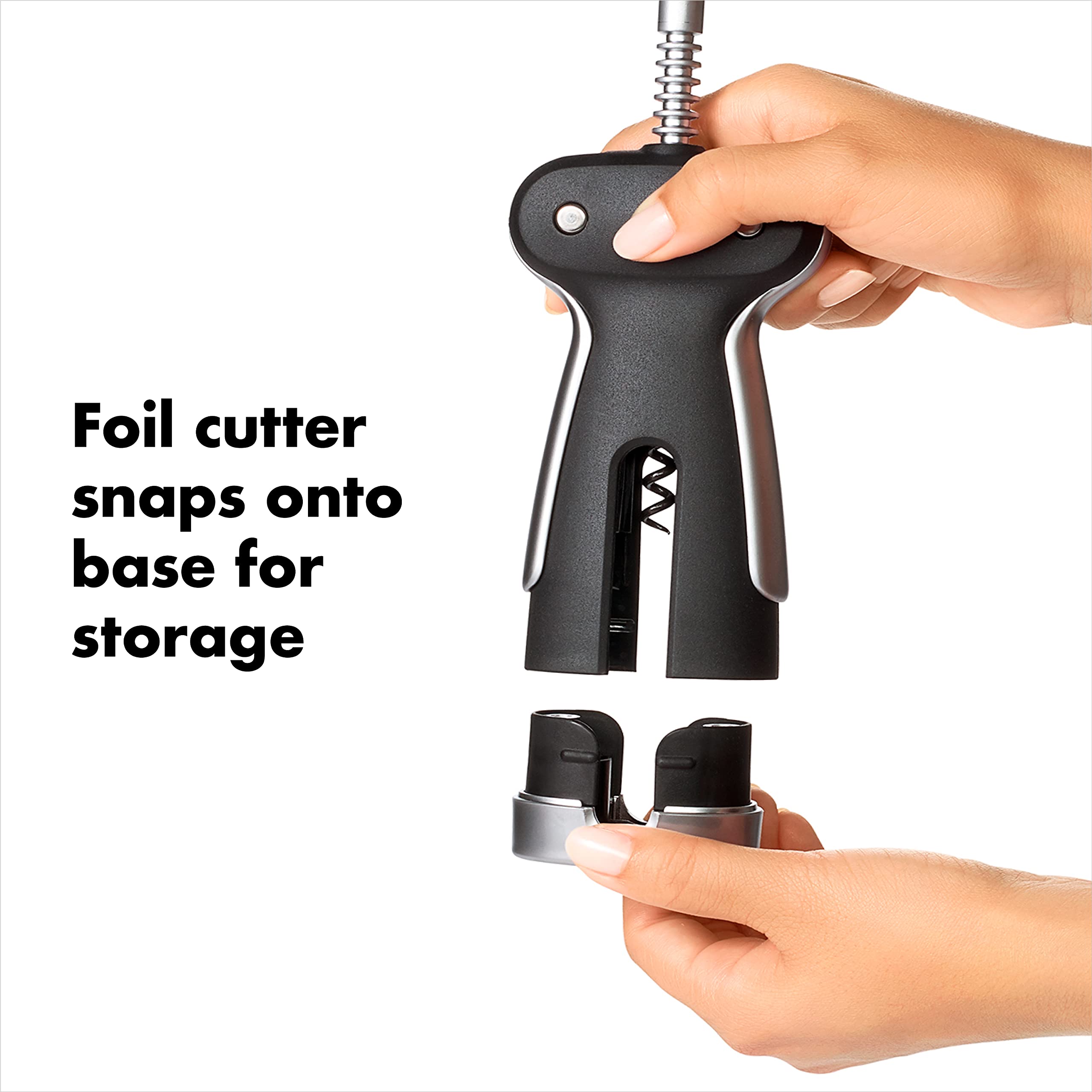 OXO SteeL Winged Corkscrew non-stick screw grips corks easily.