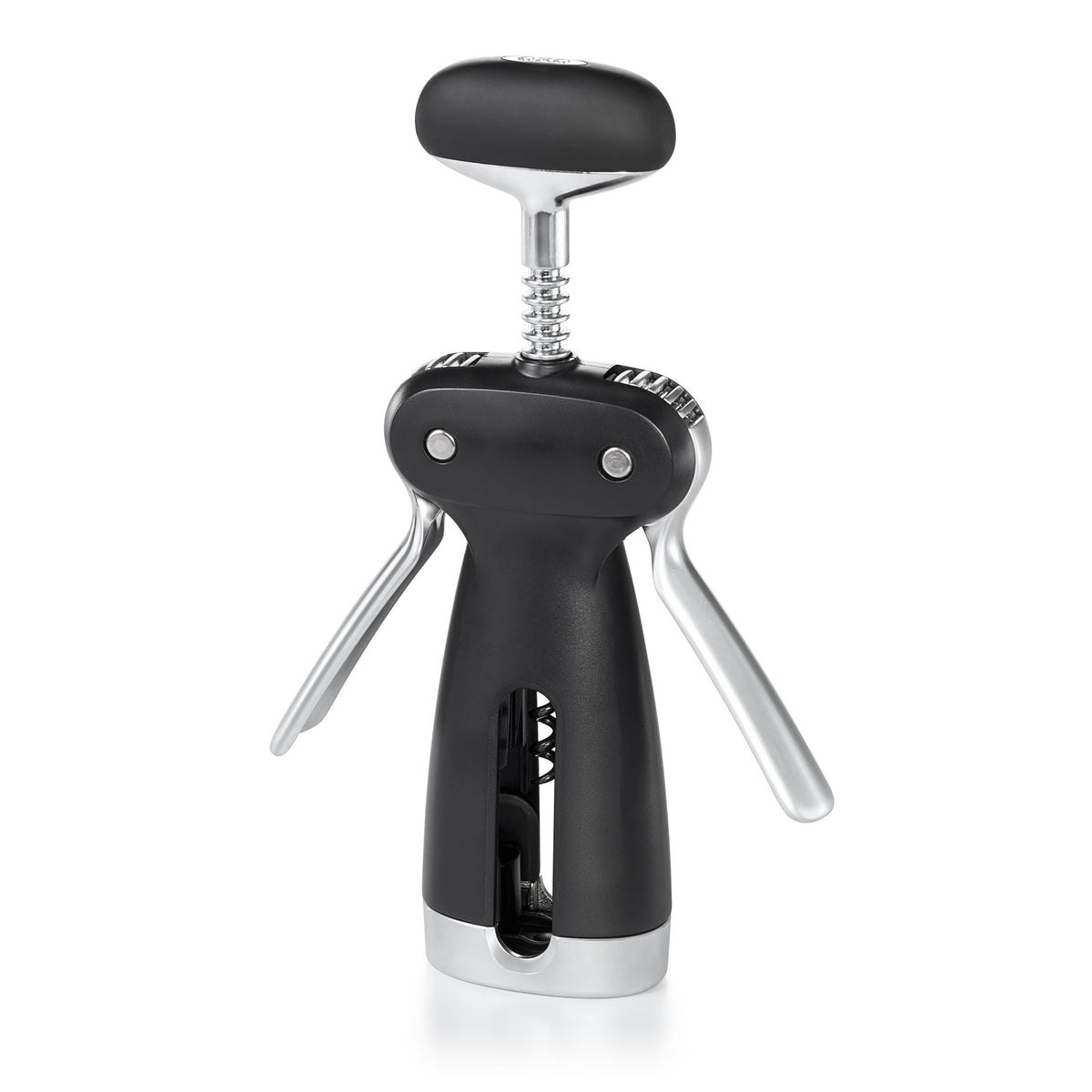 OXO SteeL Winged Corkscrew window view enables cork extraction without breakage.
