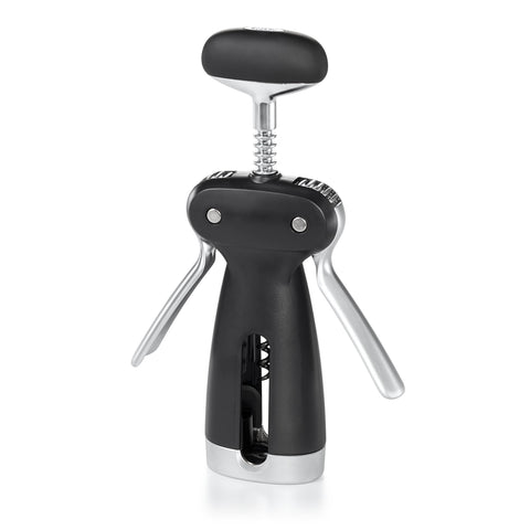 OXO SteeL Winged Corkscrew window view enables cork extraction without breakage.