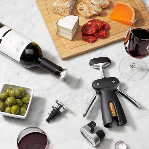 OXO SteeL Winged Corkscrew wings lift corks cleanly.