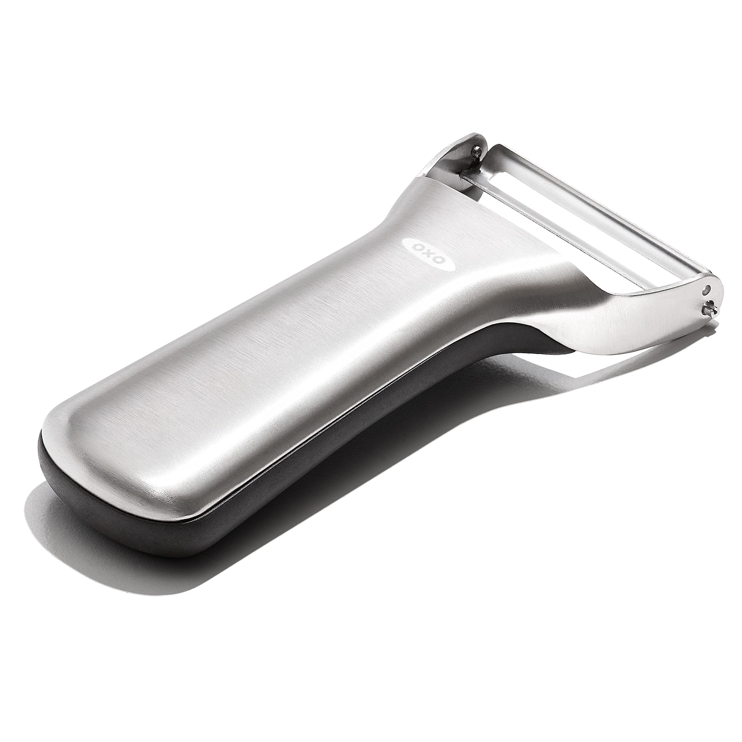 OXO Steel Y Peeler ergonomic-handle delivers comfort and precise control