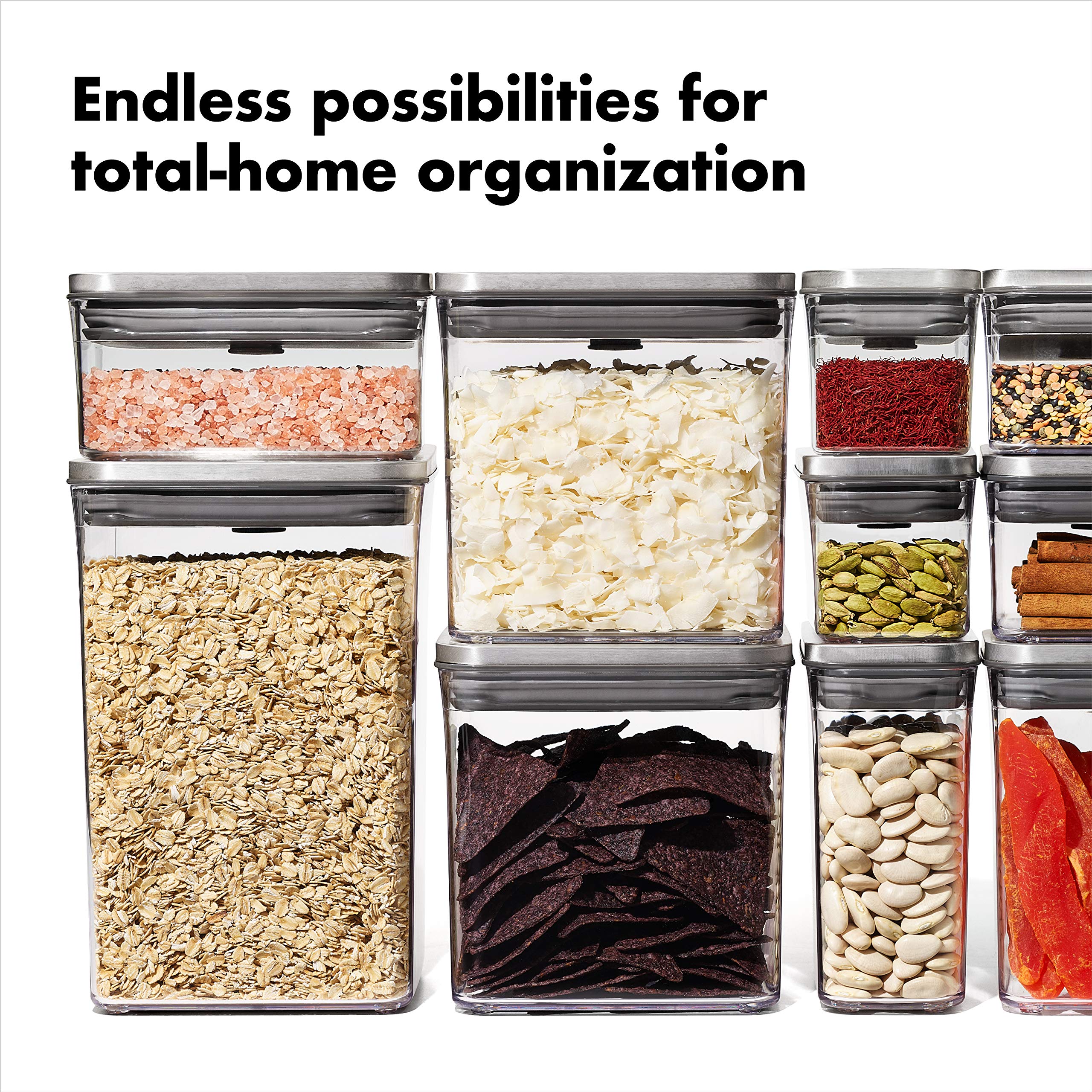 OXO STL POP Rectangle Medium keeps kitchen counter neat and accessible