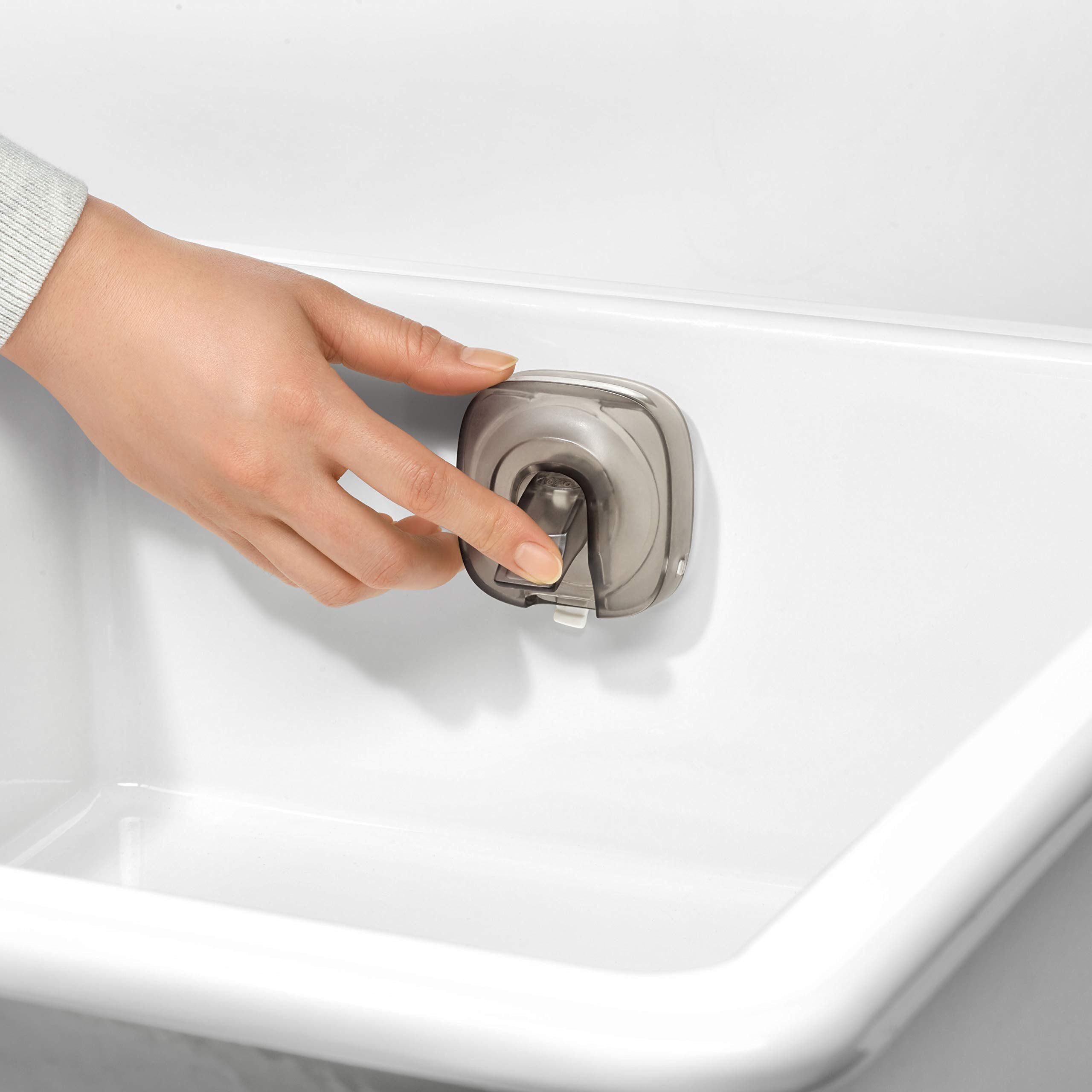 OXO StrongHold keeps kitchen sink tidy and accessible during chores