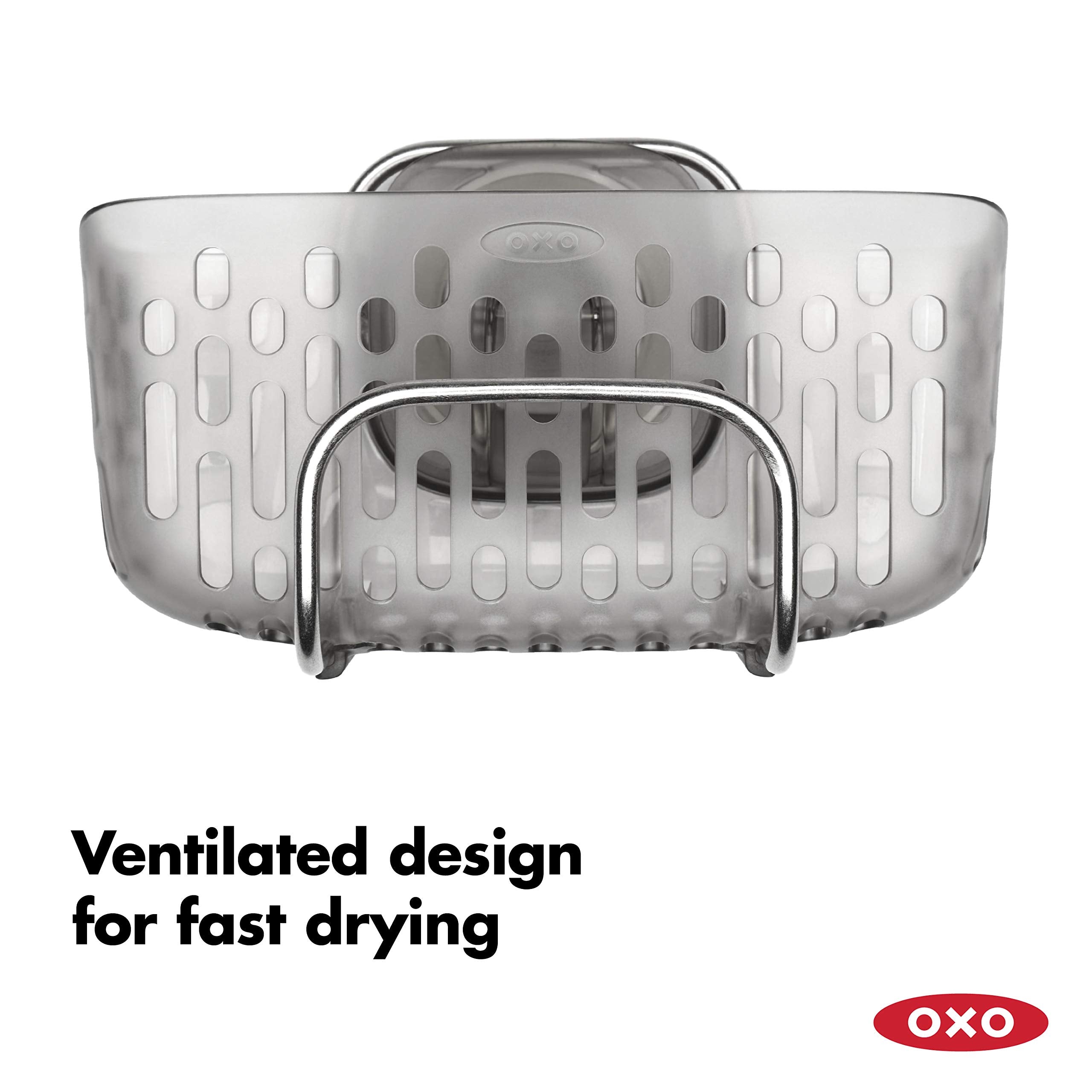 OXO StrongHold drainage slots promote fast drying after use