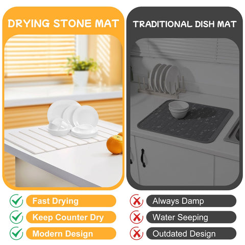 Oxydrily diatomaceous-earth-stone-mat offers a durable, sustainable drying option