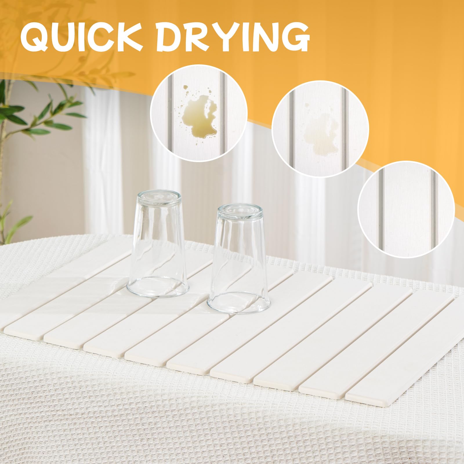 Oxydrily foldable-drying-mat demonstrates easy storage when not in use