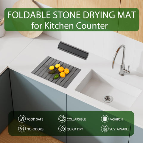 Versatile bath or shower use with a stone drying mat from Oxydrily