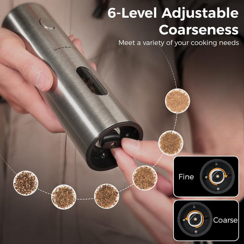 OxyGear LED light enables precise grinding in dim kitchens.