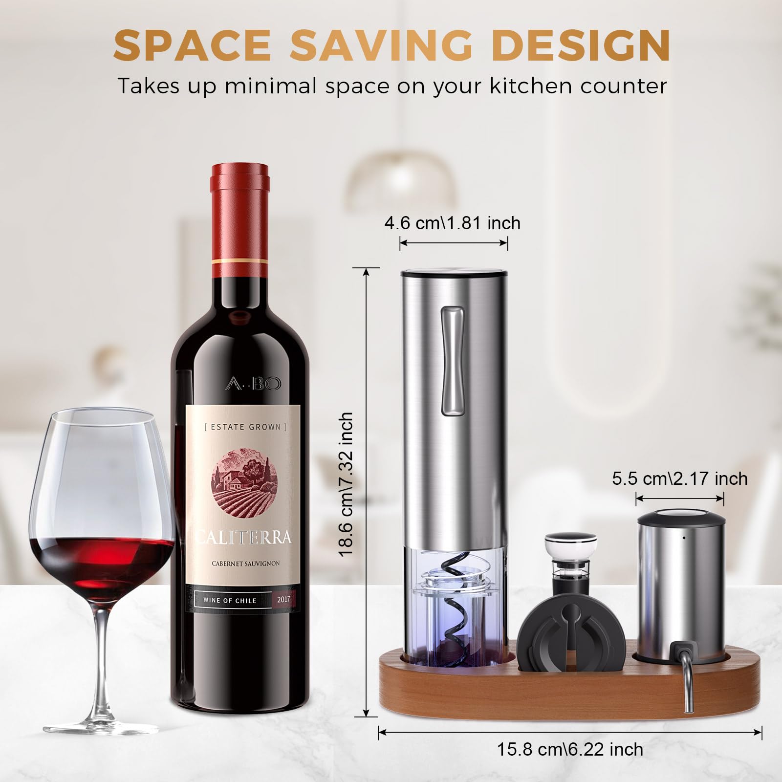 OxyGear-acacia-wood-base keeps accessories organized and stylish.