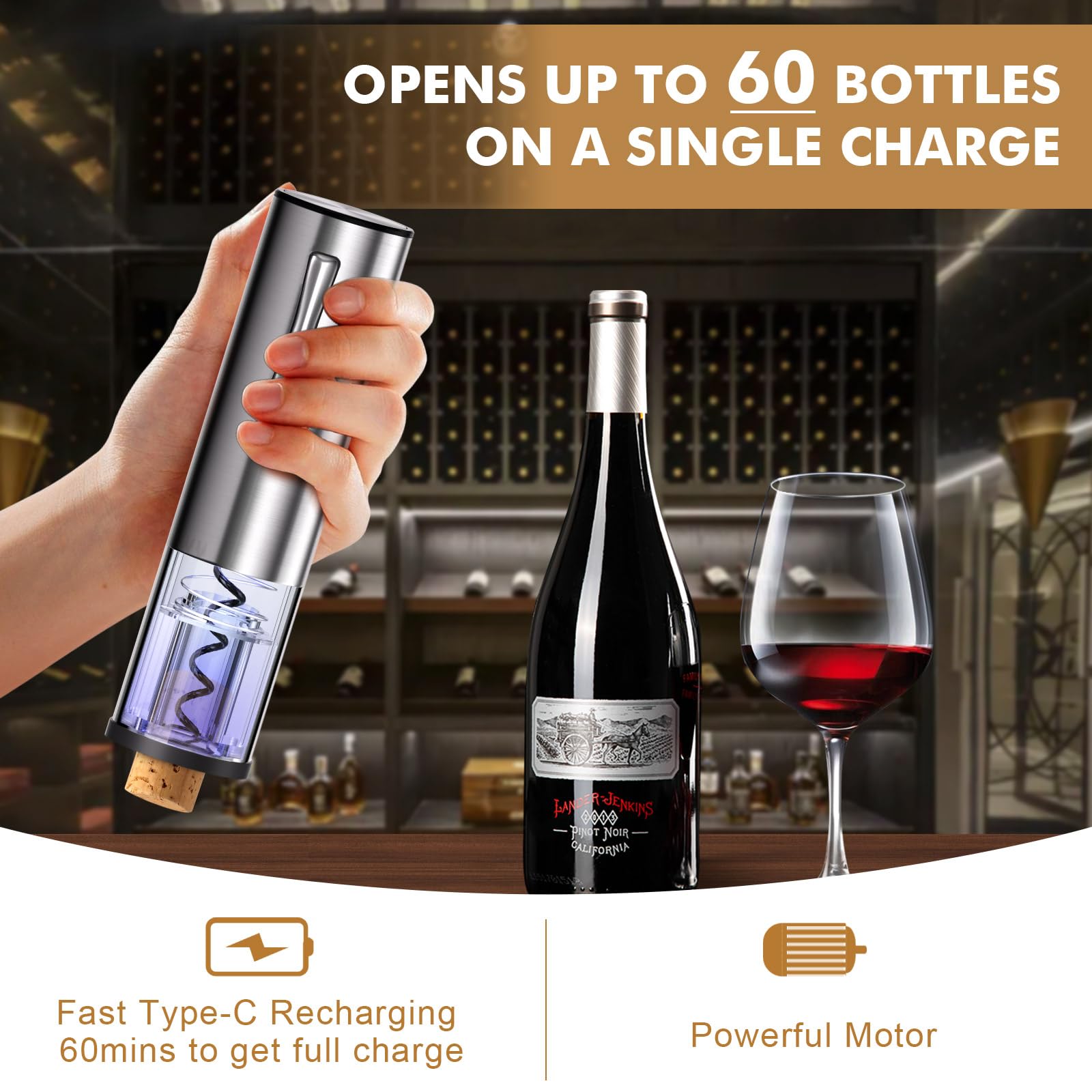 OxyGear-foil-cutter-included for clean foil removal and easy access.
