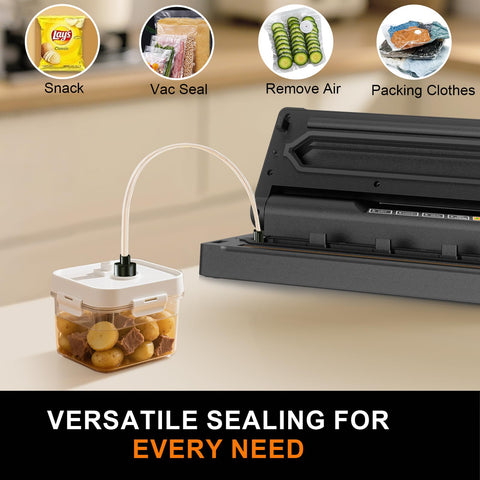 OXYVOID sealer with two included bag rolls ready to use