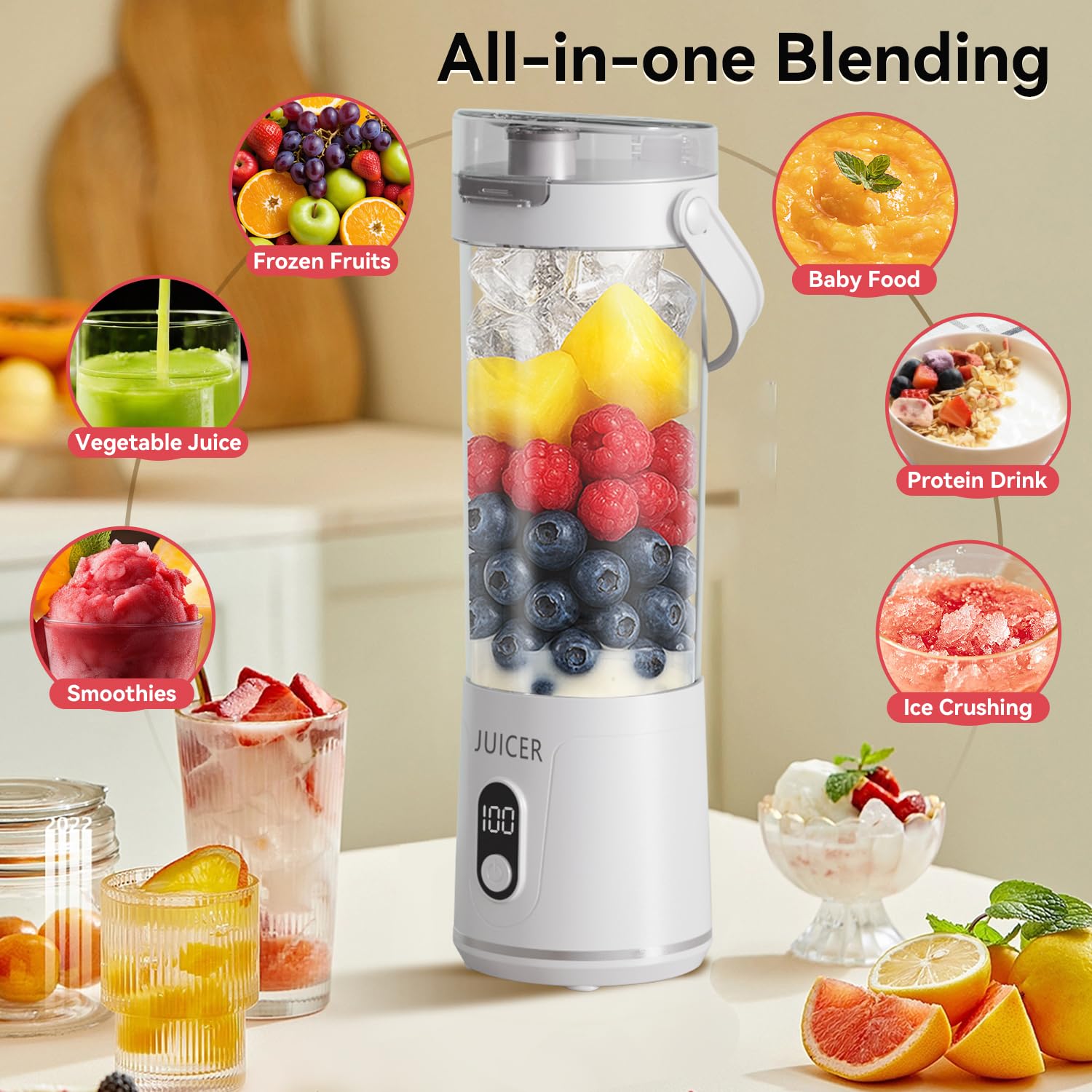 Oxzeps 12-blade system for smooth blends and ice crushing