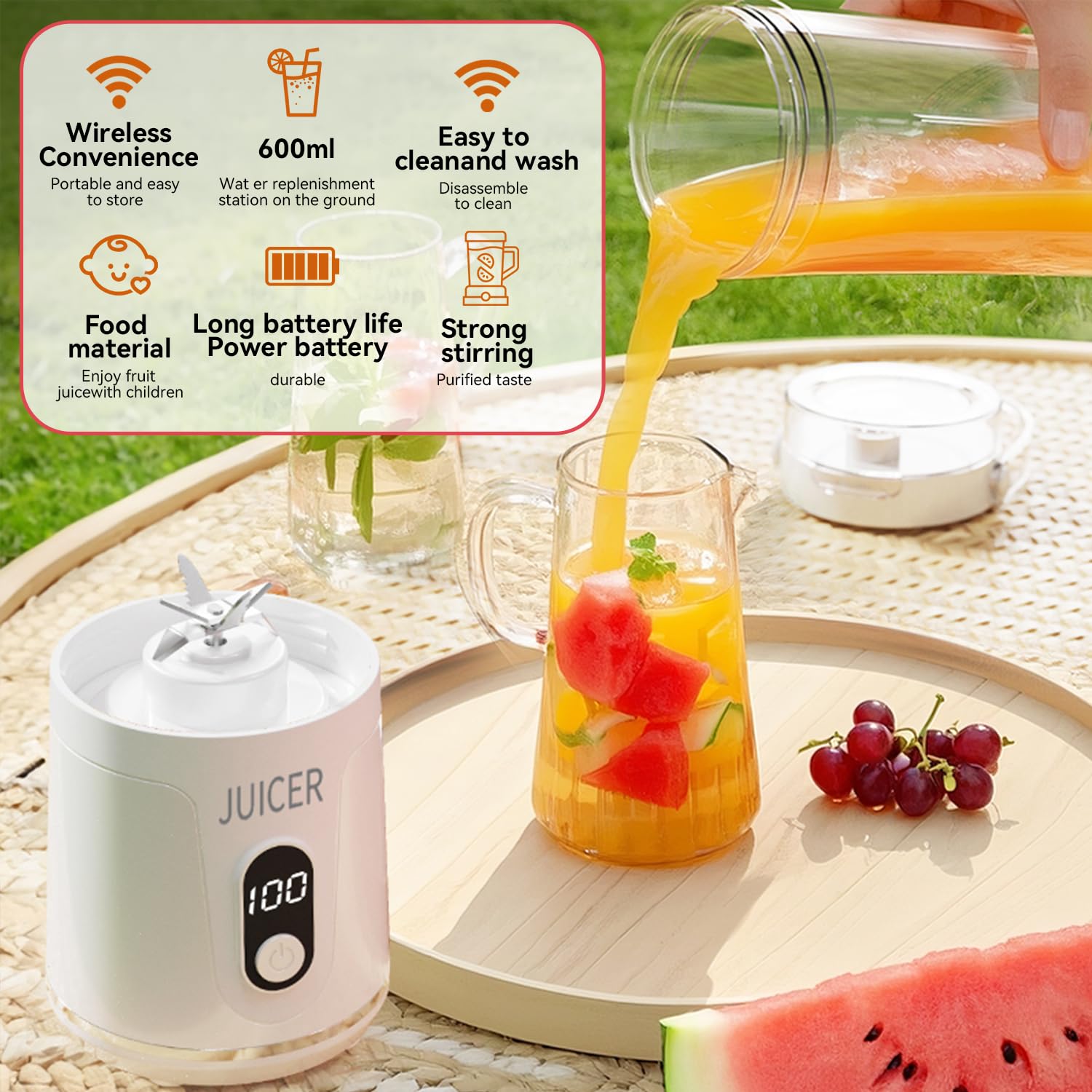 Oxzeps compact blender perfect for on-the-go use