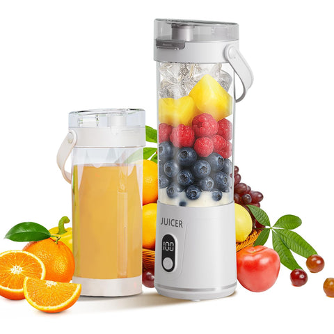Oxzeps portable juicer 600ml white cup for on-the-go smoothies