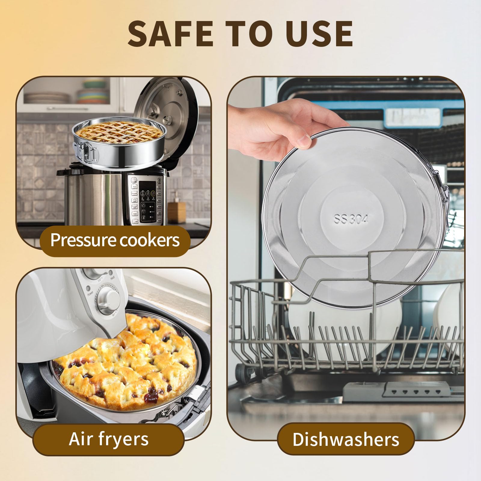 OYAOL thickened silicone protector prevents leaks during water-bath baking.