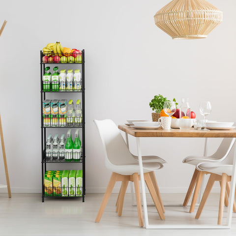 OYEAL vertical space-saving organizer maximizes storage for tall bottles.
