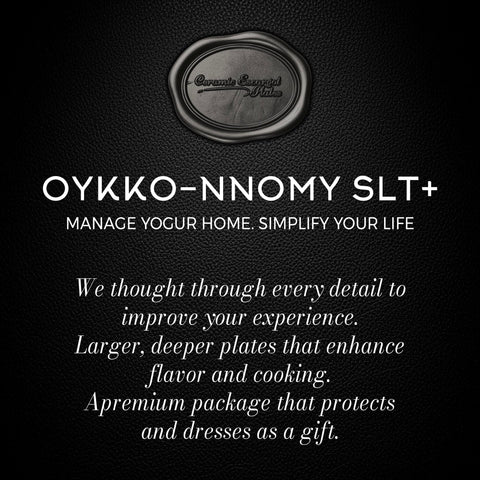 OYKKO-NNOMY SLT+ elegant white finish complements any table setting.