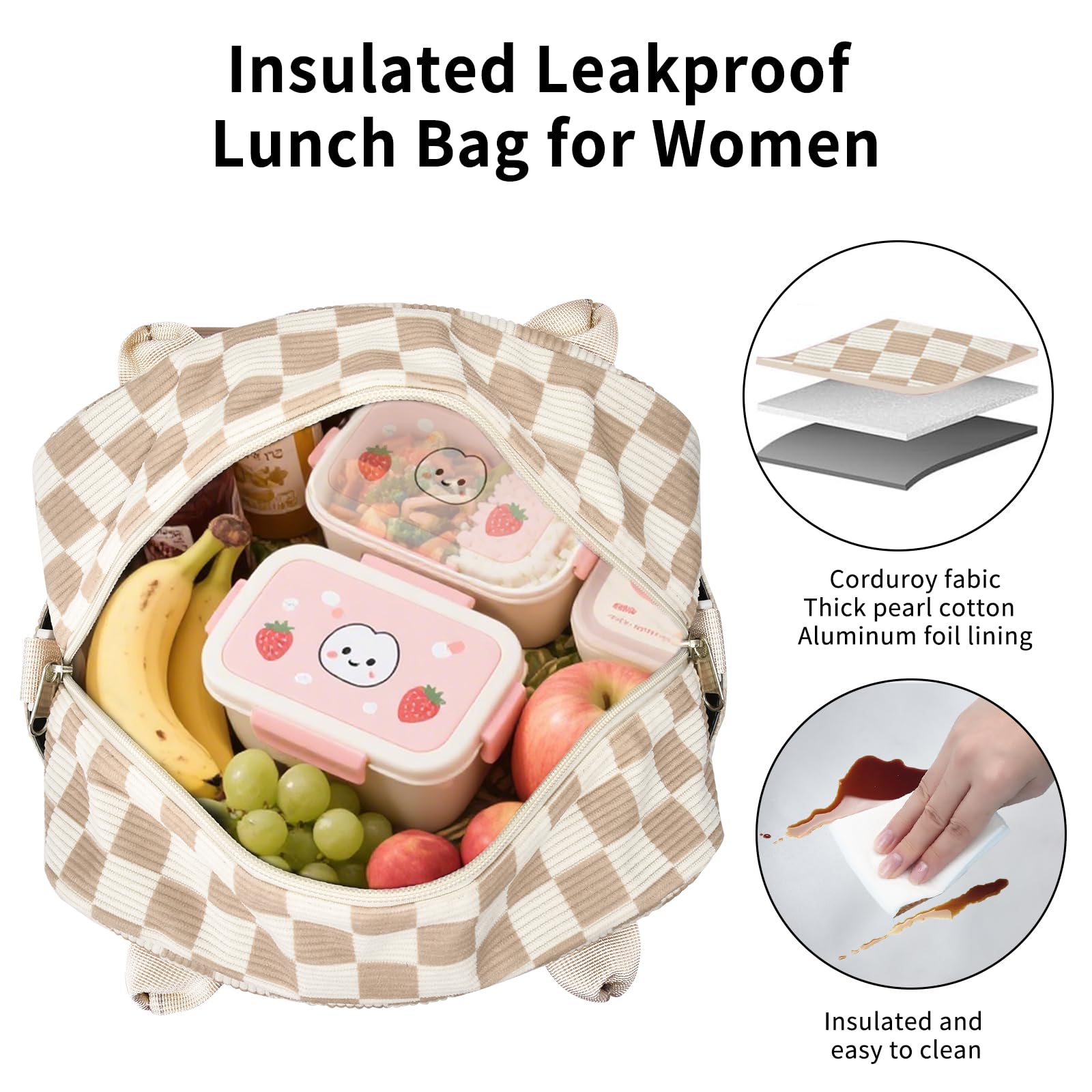 OYLOLA lunch bag packed with meals demonstrating large capacity