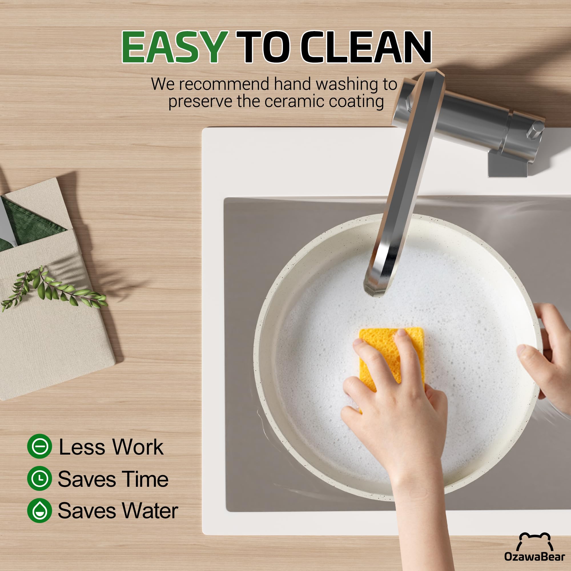 OzawaBear adjustable silicone trivet protects countertops during cooking