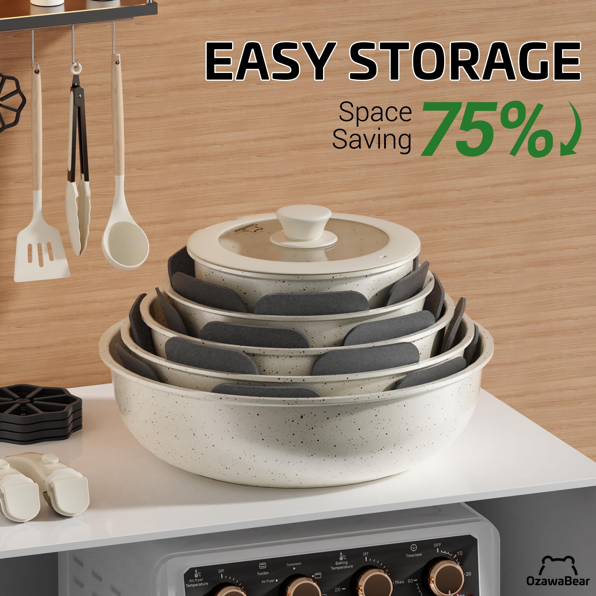OzawaBear freezer friendly sealing lids keep leftovers fresh and secure