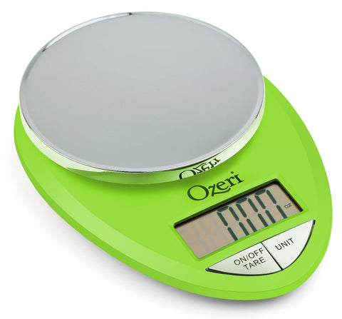 Ozeri Pro oversized buttons provide tactile feedback for fast measurements.