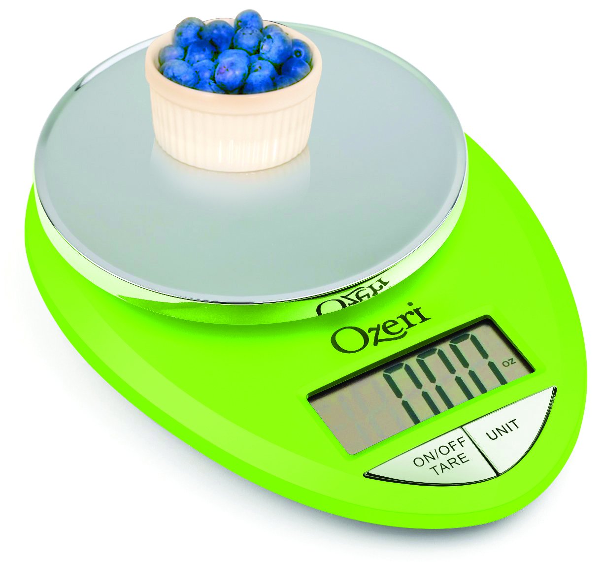 Ozeri Pro precision 0-05 oz readability for accurate ingredient portions.