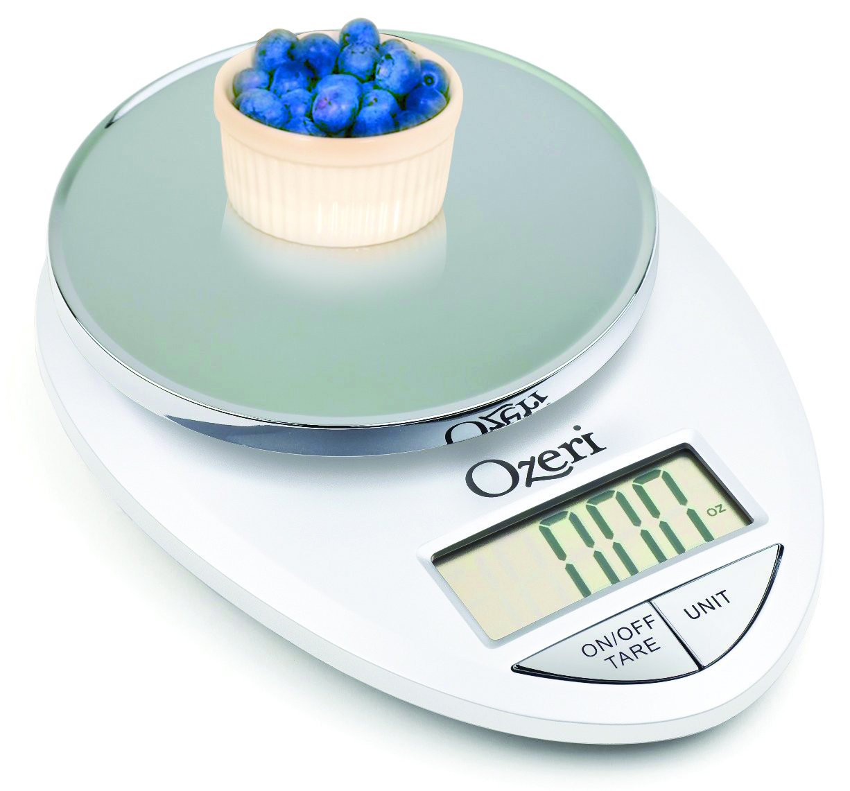 Ozeri Pro Digital Scale large LCD display improves readability during cooking.