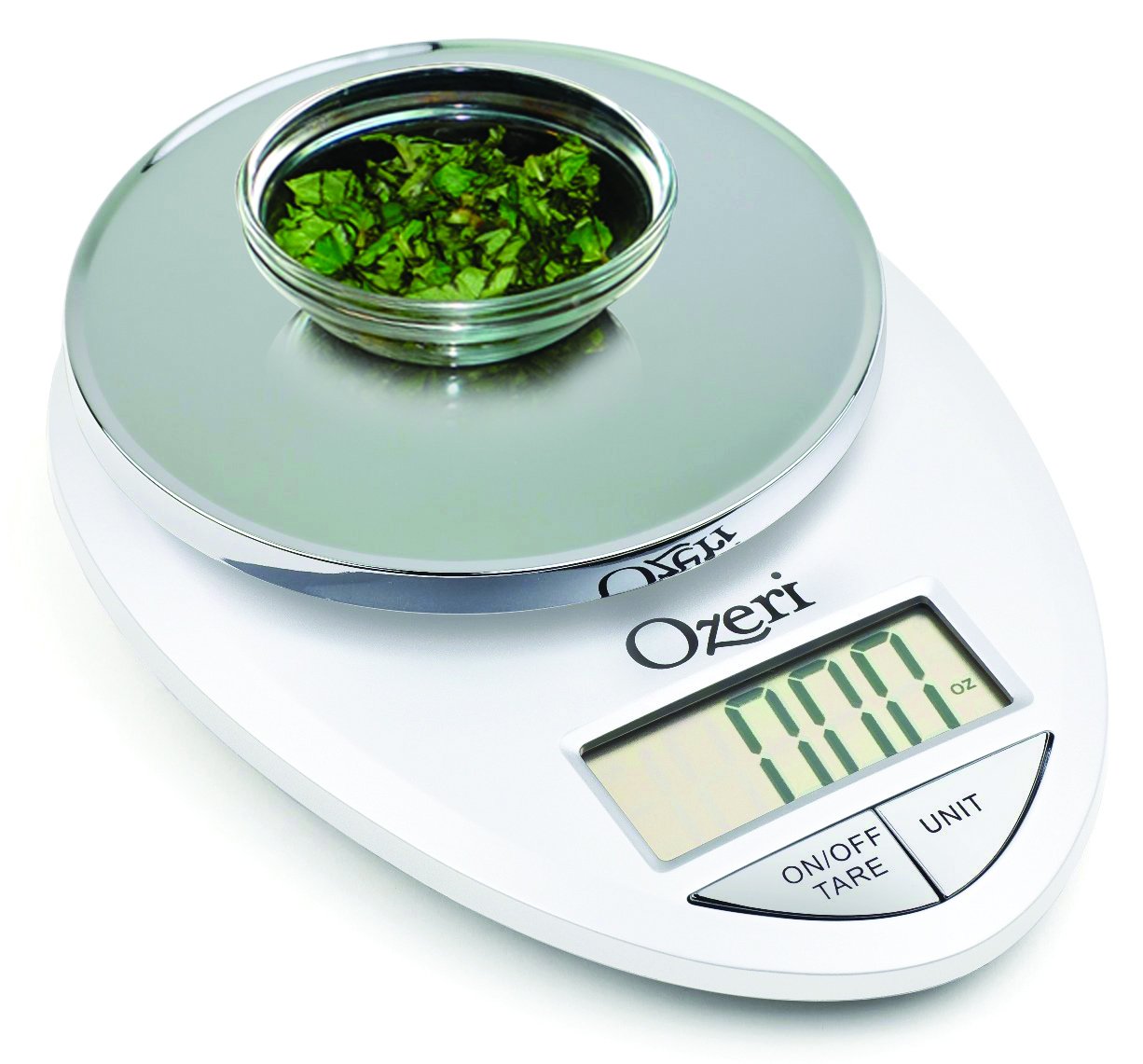 Ozeri Pro Digital Scale with oversized buttons for quick, reliable operation.
