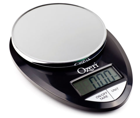 Ozeri Pro scale supports metric and US units for versatile kitchen use.