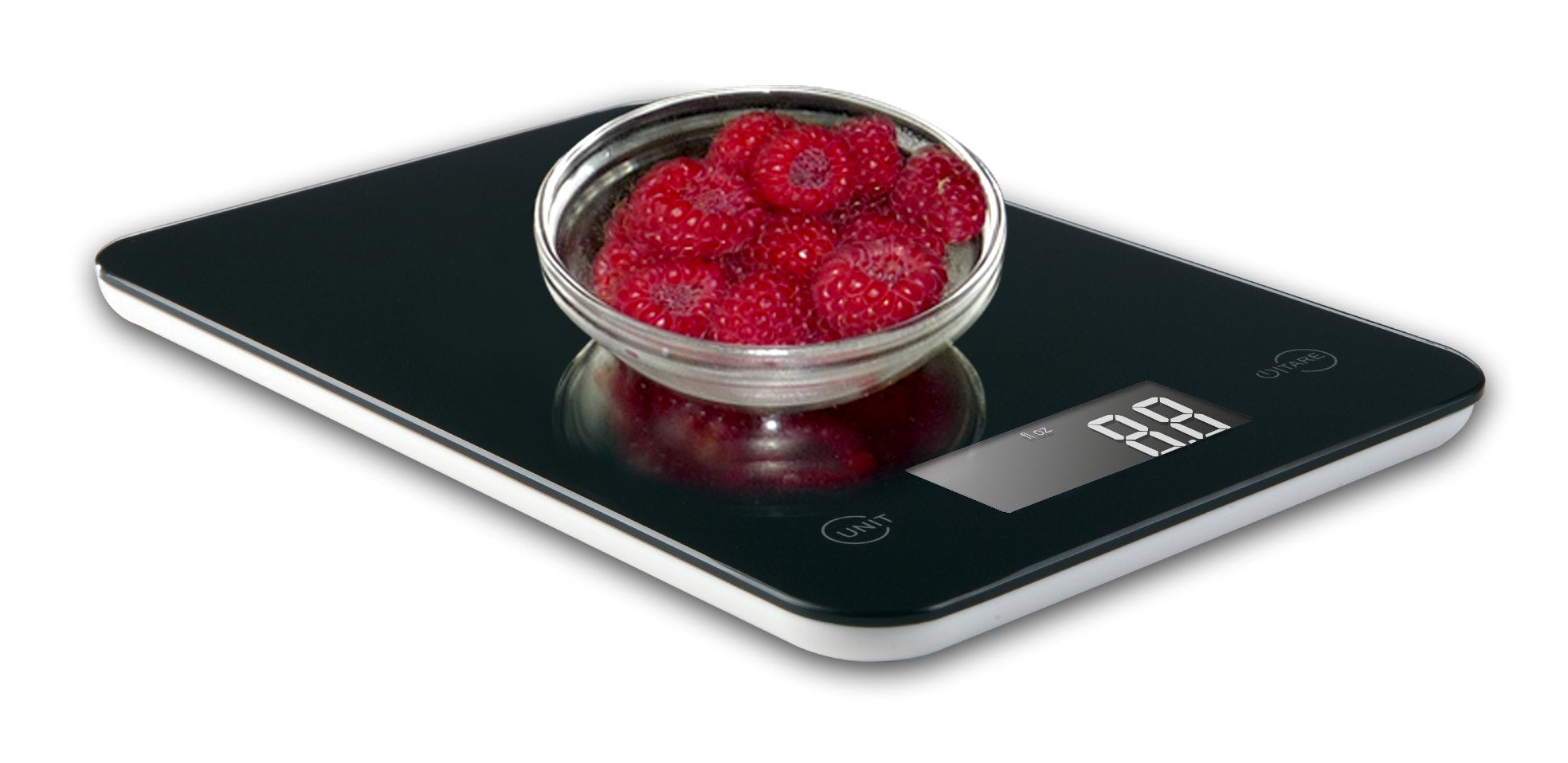Ozeri Touch bright LCD displays measurements clearly from any angle.
