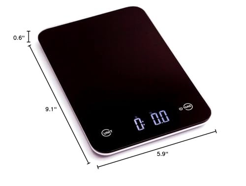 Black edition Ozeri Touch complements modern kitchens and countertops.