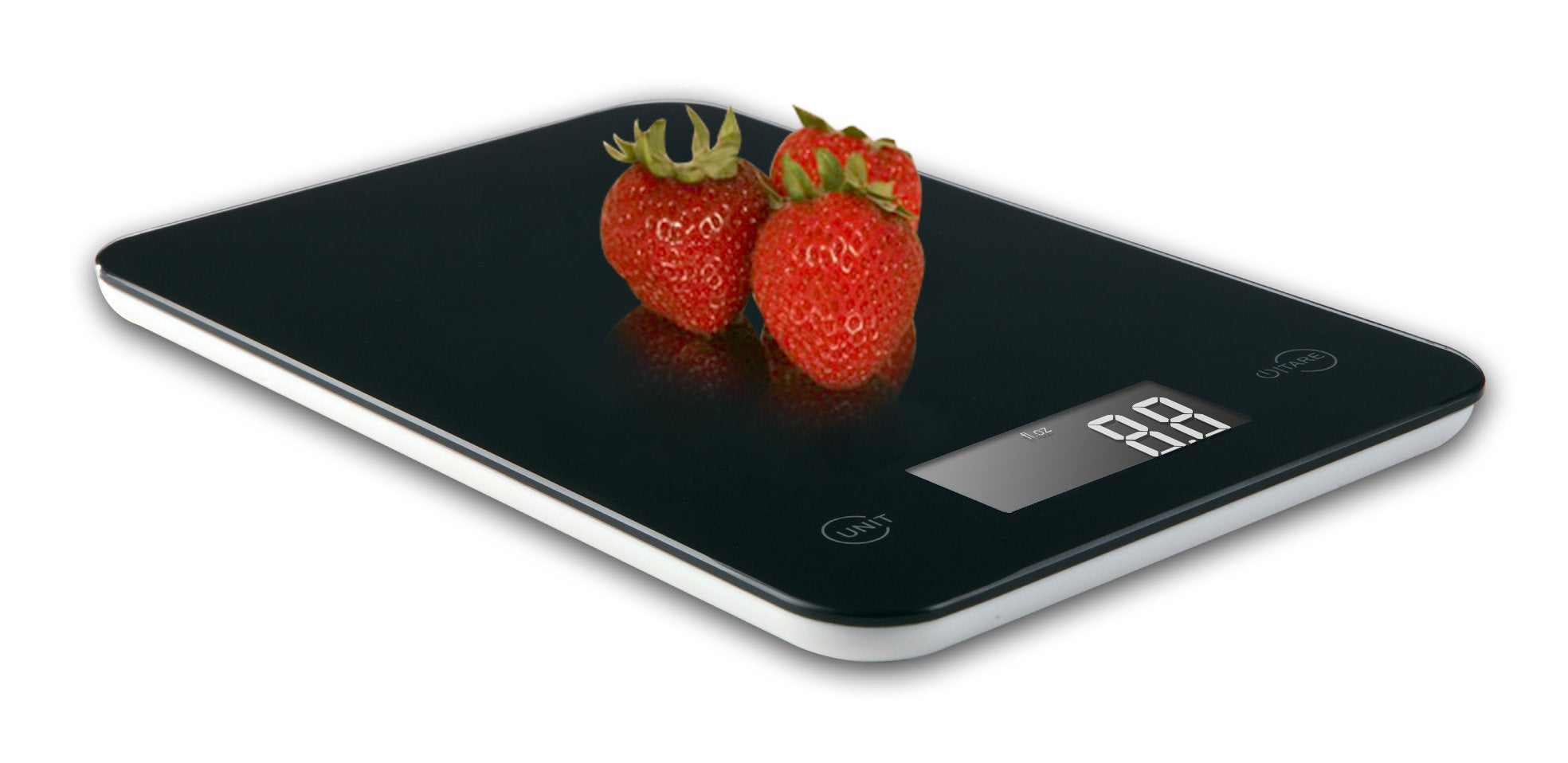 Tare function on Ozeri Touch subtracts container weight for net ingredients.