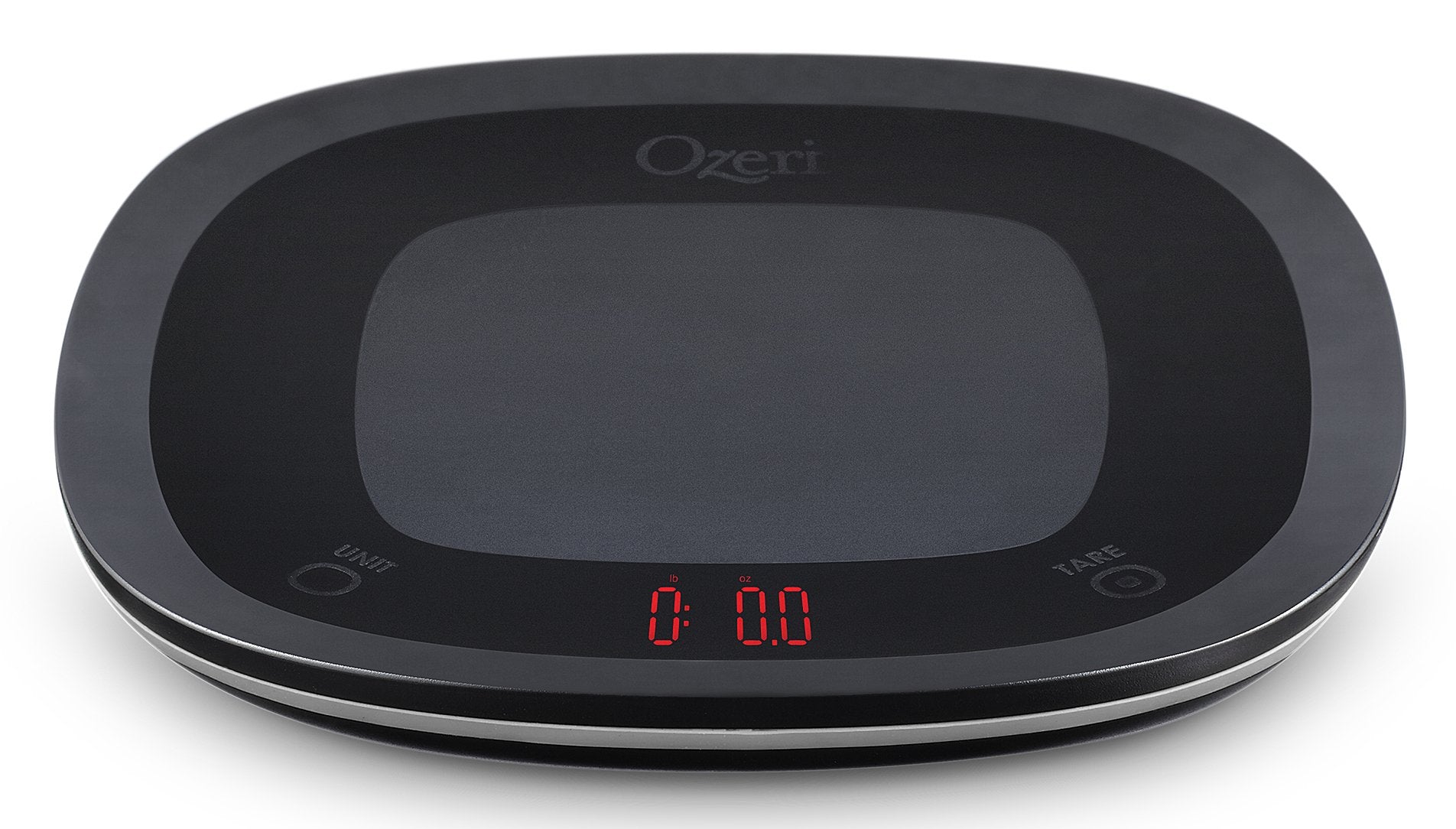 Ozeri Touch LED display close-up with clear, bright readings for accuracy.