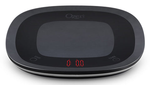 Ozeri Touch LED display close-up with clear, bright readings for accuracy.