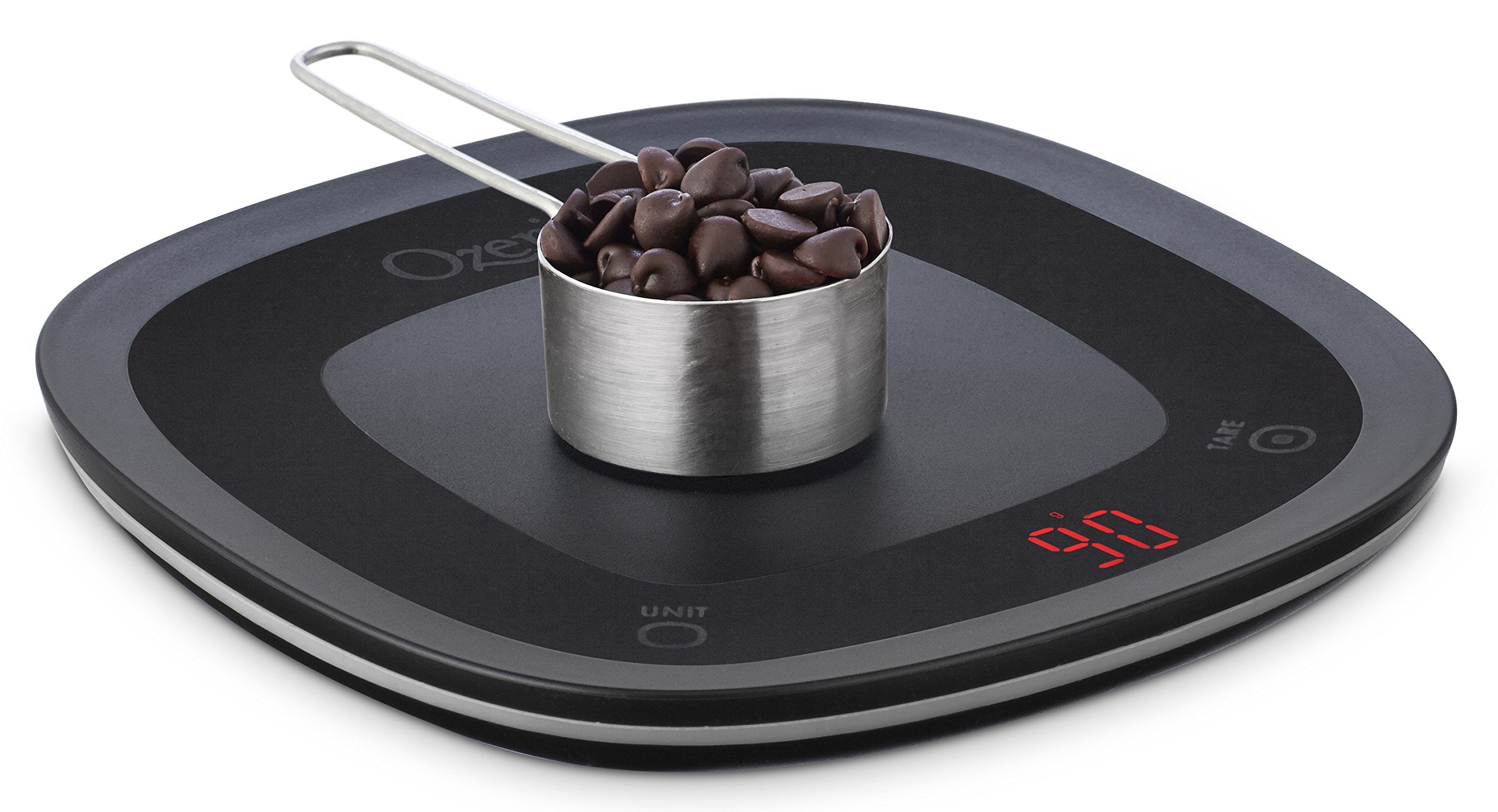Ozeri Touch unit button enables quick switching of measurement units.