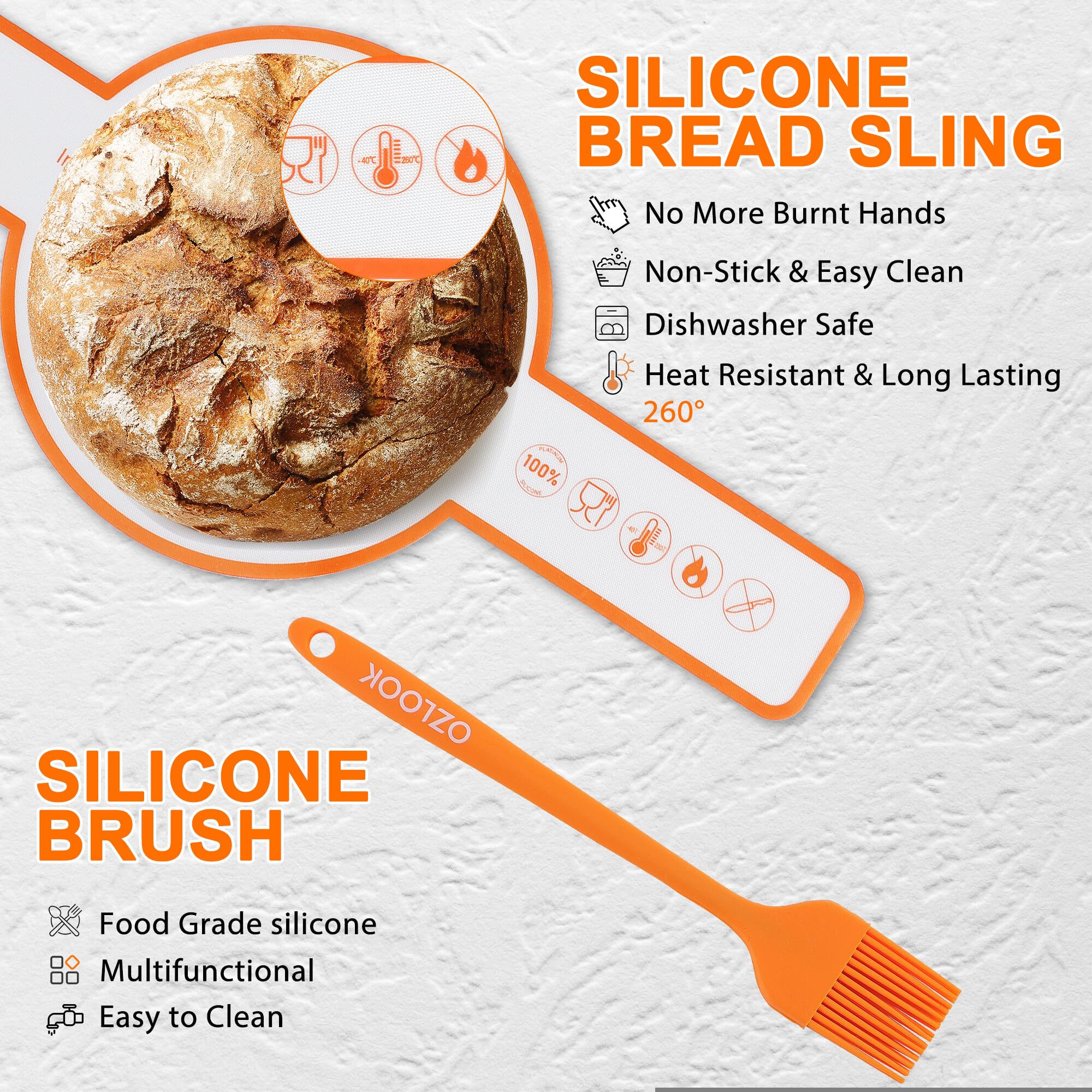 OZLOOK dough scraper for bowl cleaning and dough folding.