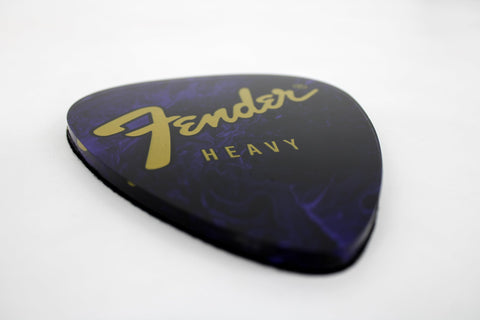 P Pluginz Fender guitar pick coaster design 3 close-up shows smooth gloss finish.