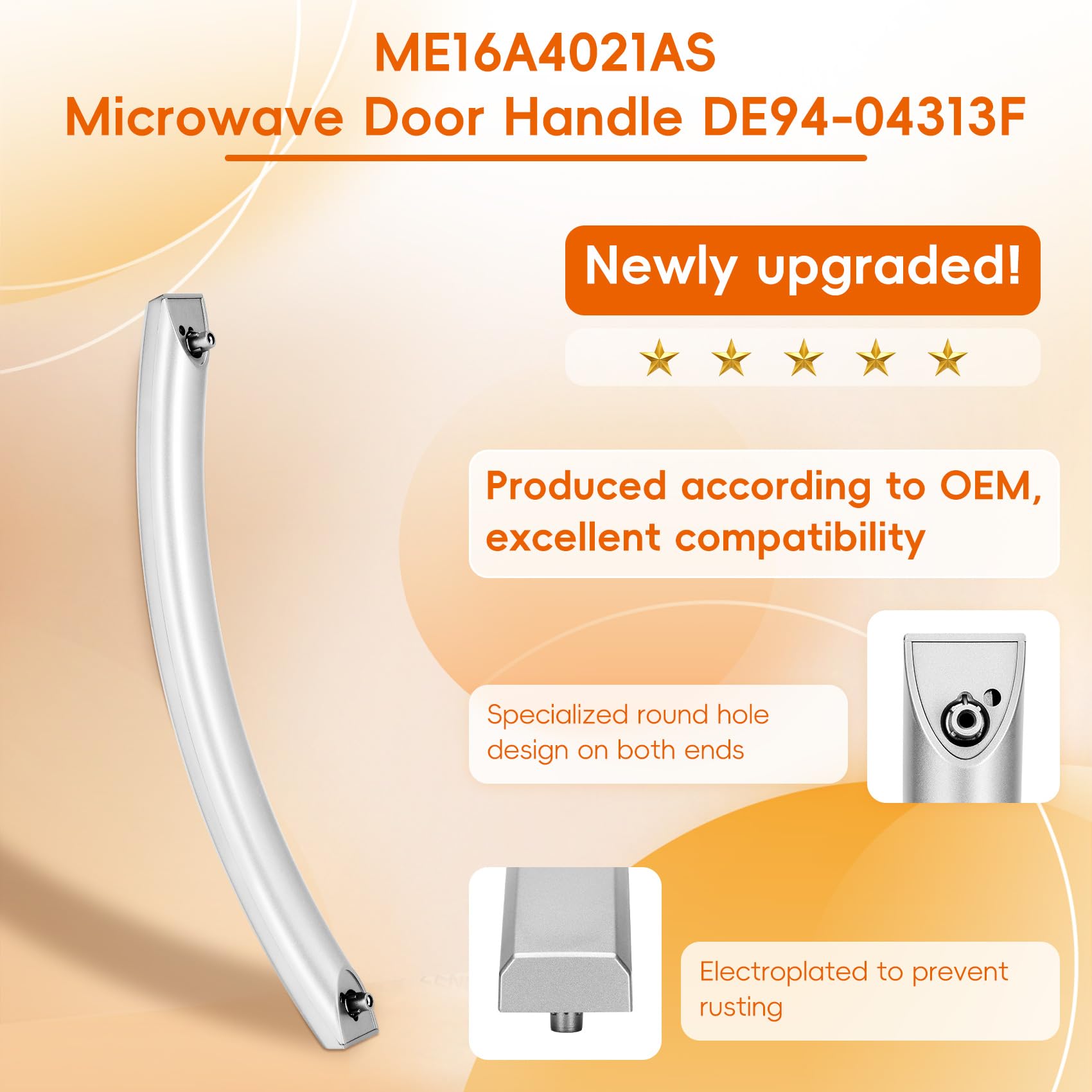 P Polerden ME16A4021AS silver ABS handle, durable and rust-resistant finish