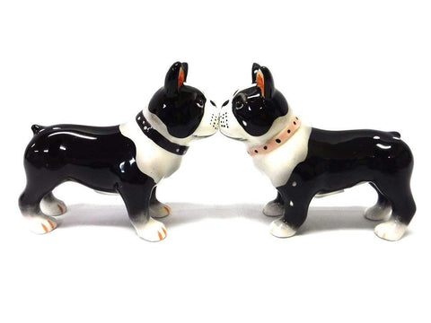 Pacific Giftware Boston Terrier Pups magnetic salt and pepper shakers—ideal for stylish seasoning at the table.