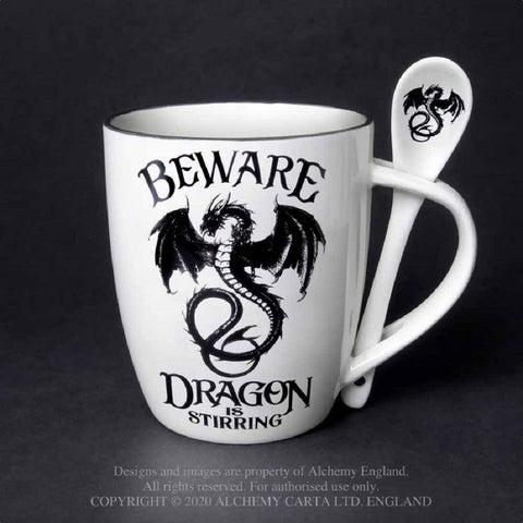 Pacific Giftware dragon-stirring spoon detail for easy stirring.
