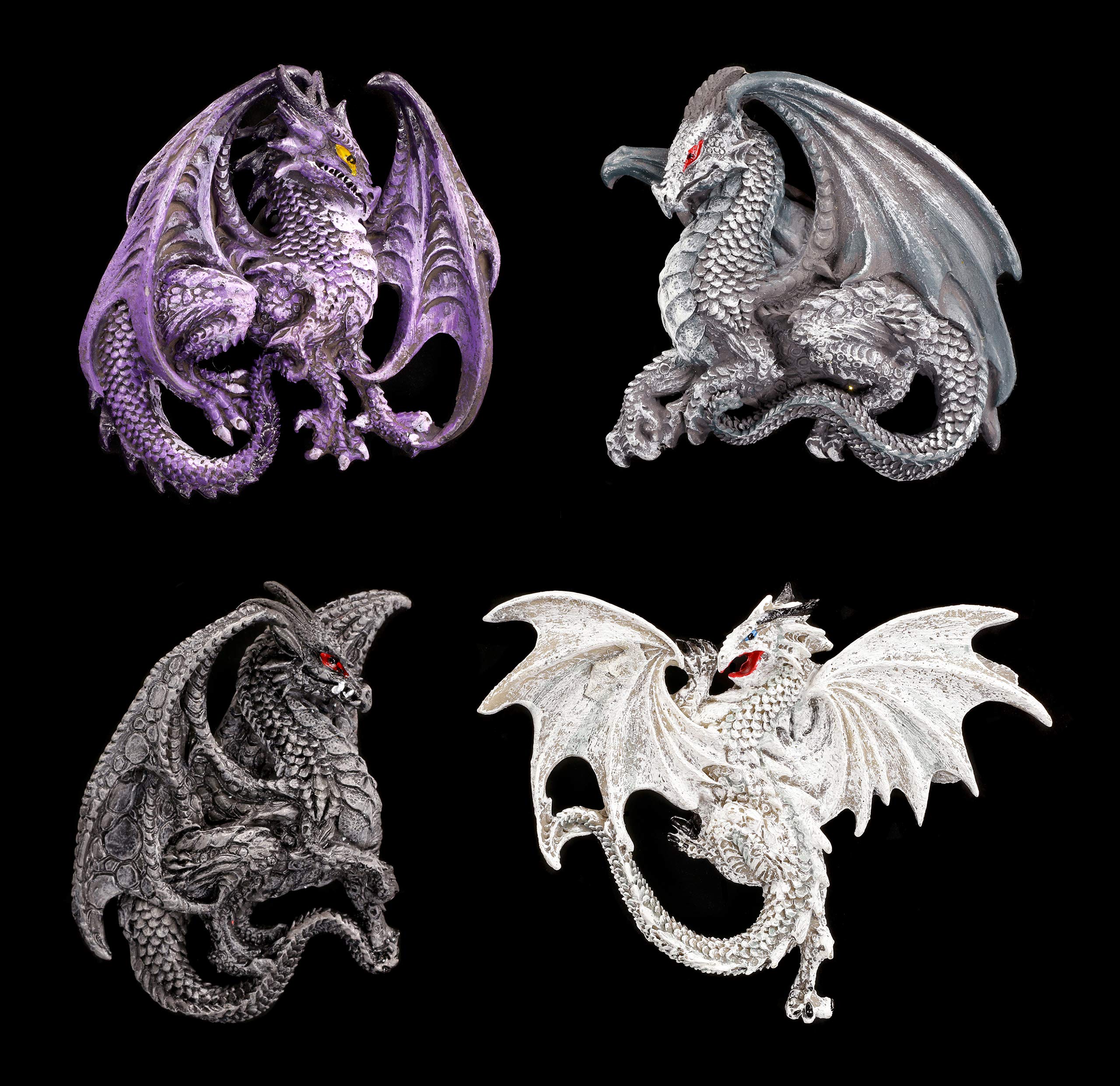 Dragon's Lair four-magnet set highlighting Ruth Thompson's artistry for collectible kitchen accents.